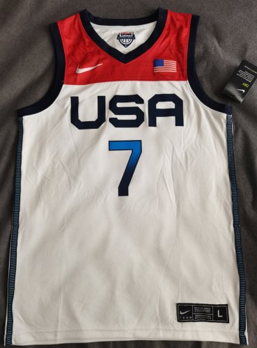 7 Durant 2020 Olympic USA Team jersey white